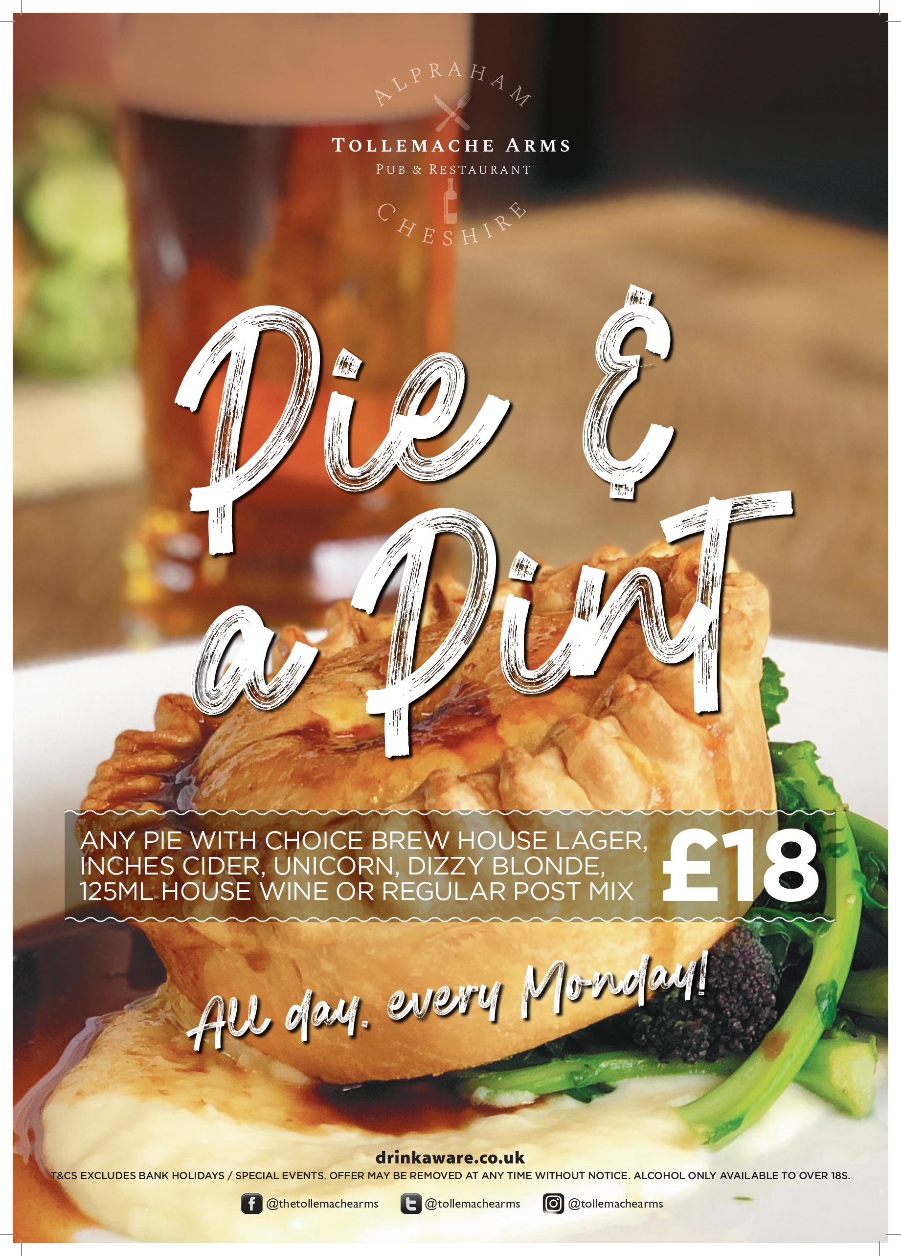 Pie & a Pint Mondays!